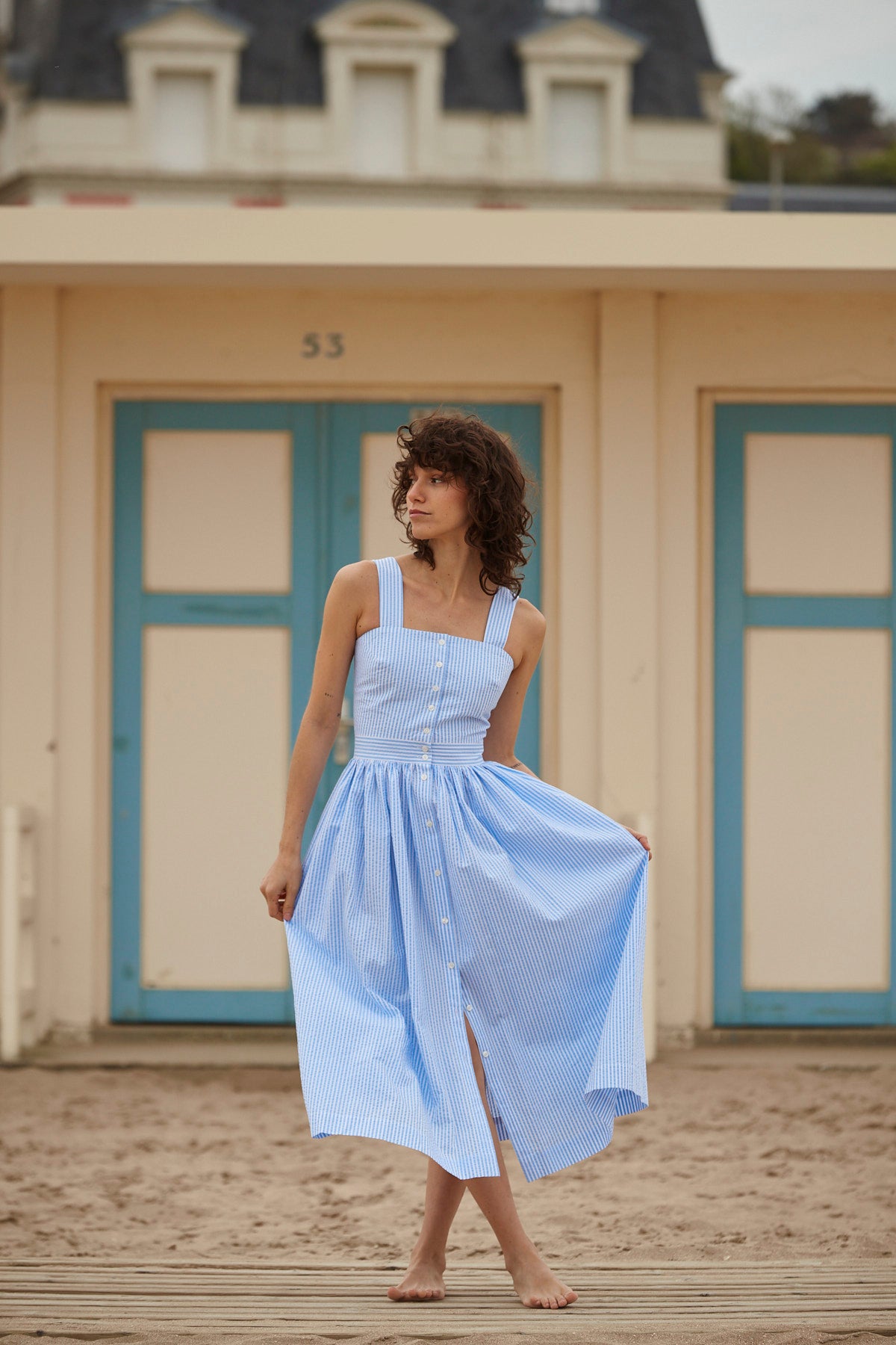 ROBE LAUREN SEERSUCKER