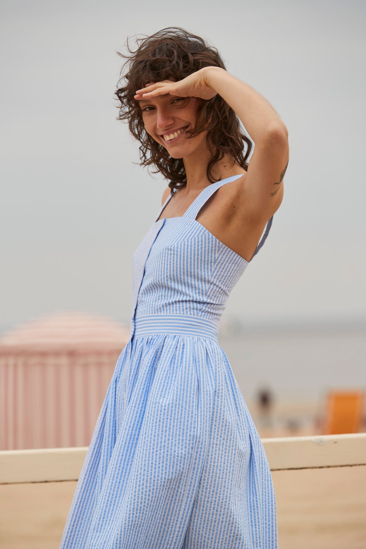 ROBE LAUREN SEERSUCKER