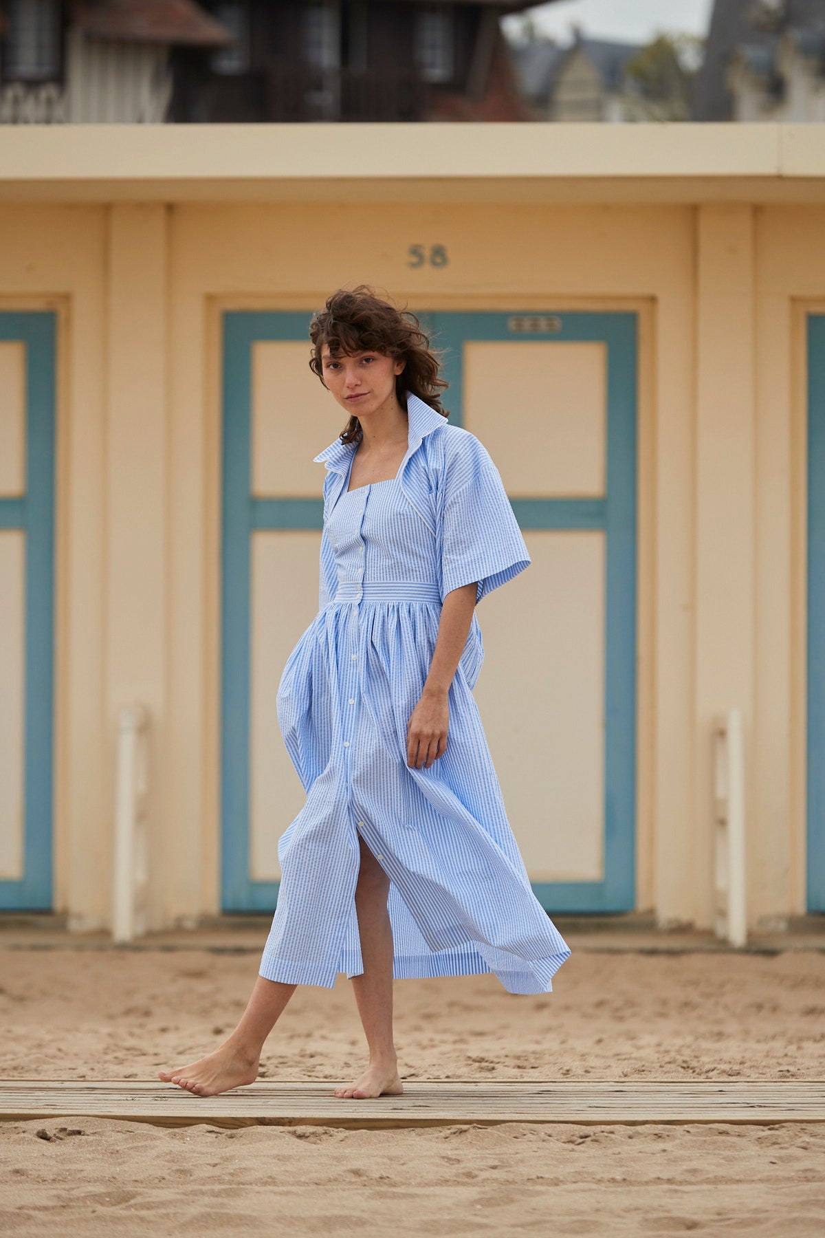 ROBE LAUREN SEERSUCKER