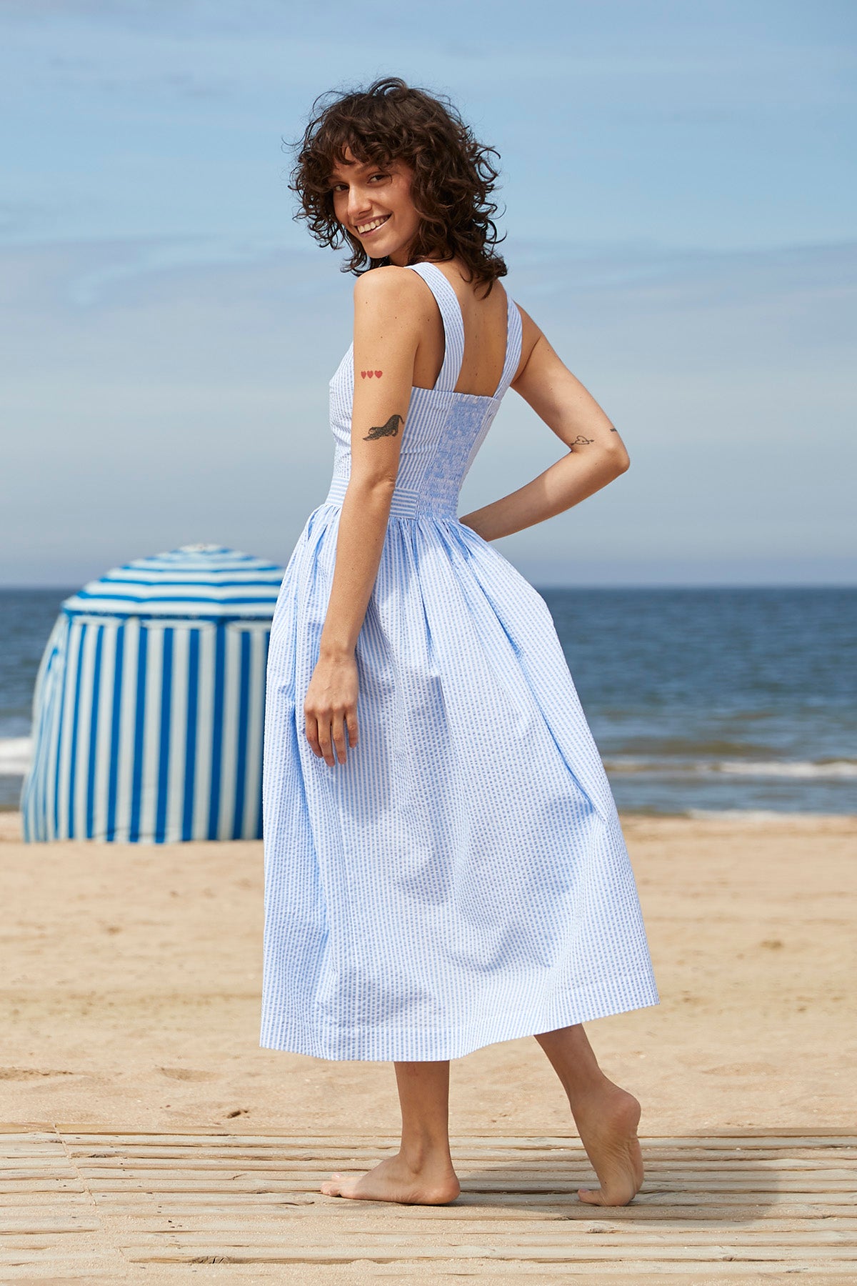 ROBE LAUREN SEERSUCKER