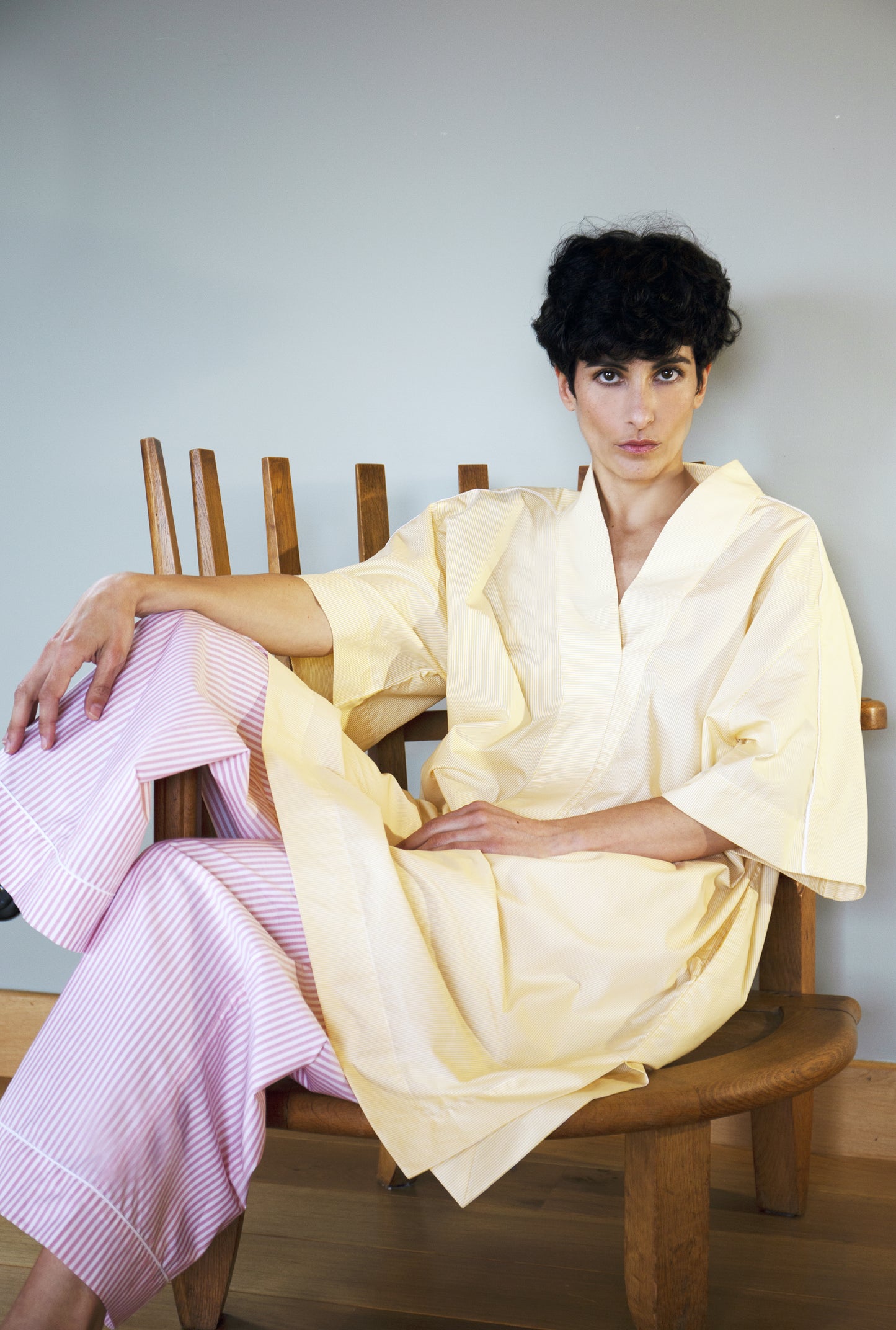 PANTALON GABRIELLE COTON_RAYURES ROSES_HOMAI PARIS_AUTOMNE HIVER 2021